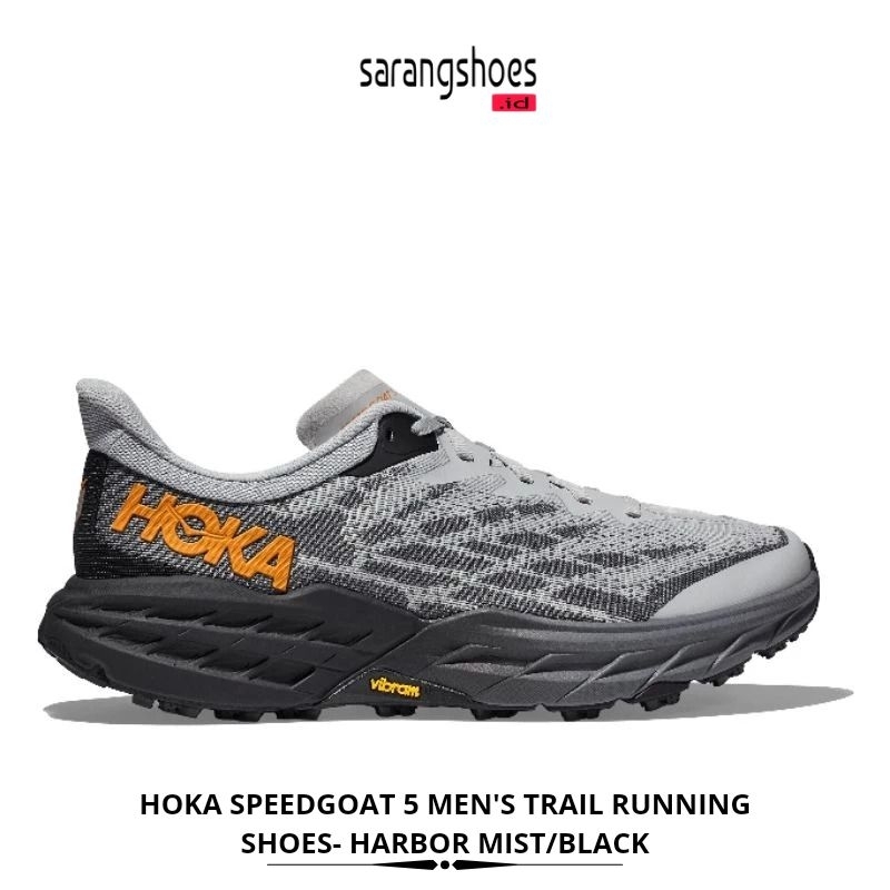 Hoka Speedgoat 5 Men's Trail Running Shoes - Harbor Mist/Black
