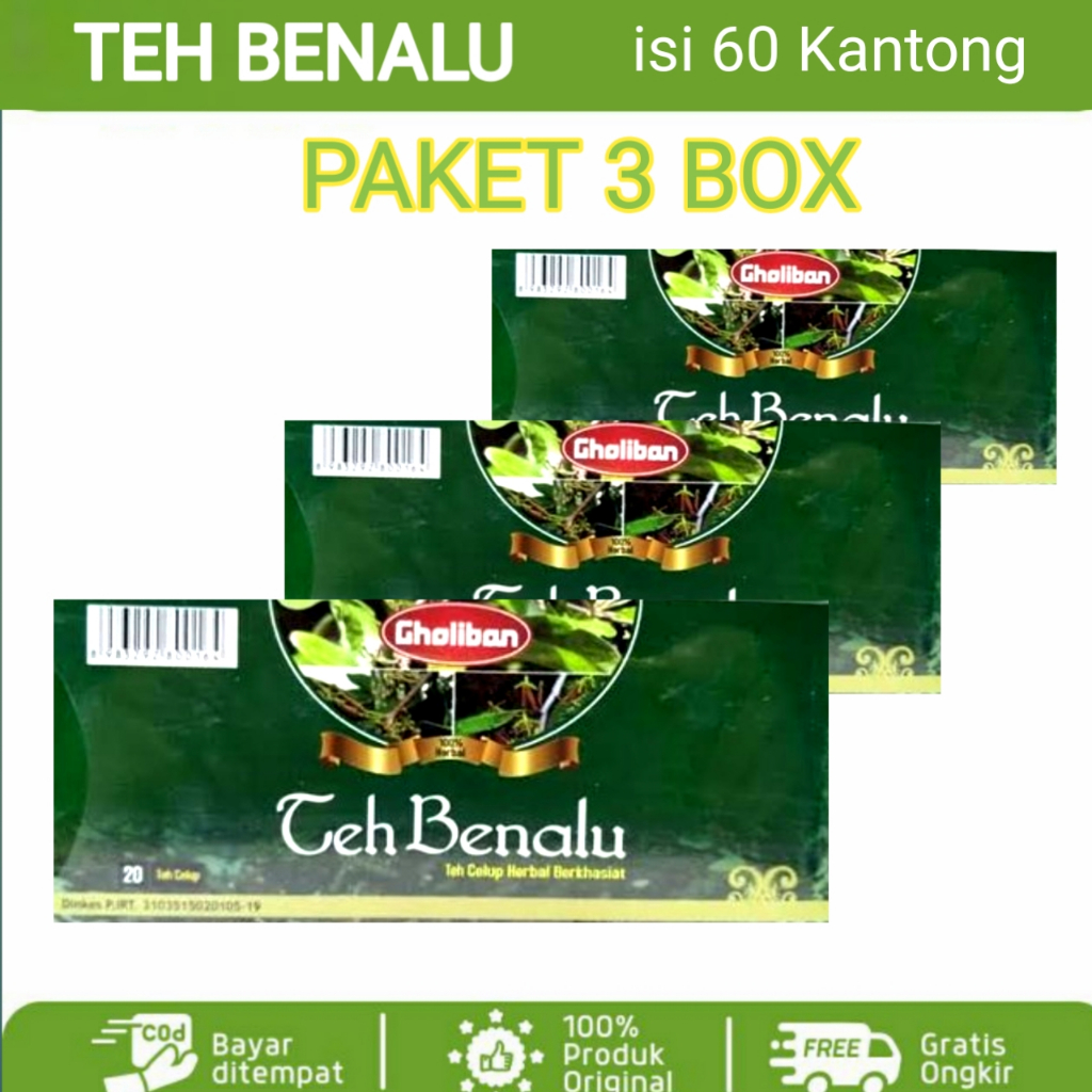 

[ PAKET 3 BOX ] Teh Celup Benalu Gholiban