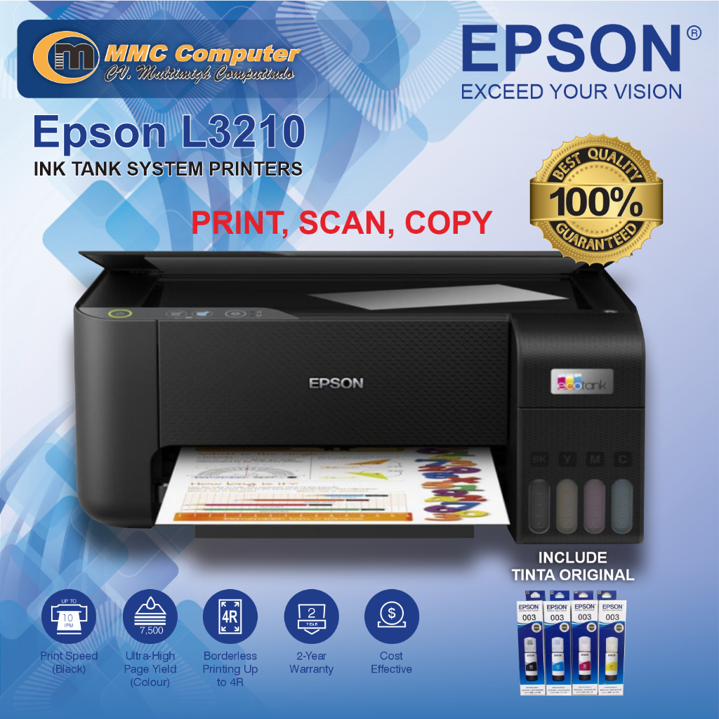 Printer Epson L3210 EcoTank Print, Scan, Copy Original
