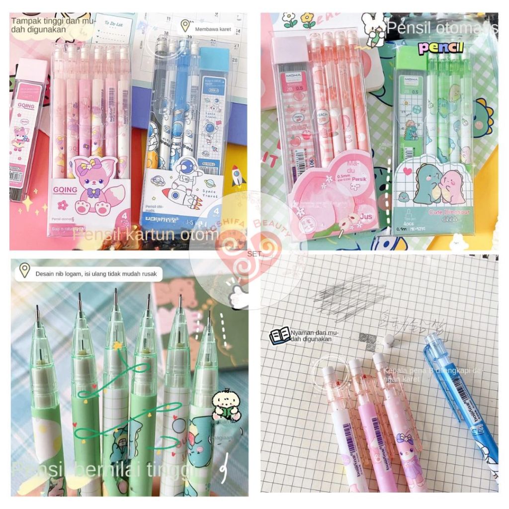 

Kartun Pensil Otomatis Set 0,5 mm | Pensil Mekanik Kartun Otomatis