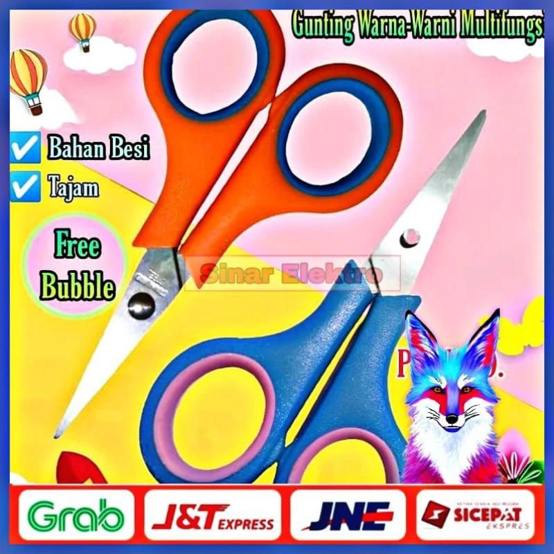 

Gunting Kertas/Gunting Plastik Serbaguna Tajam/Scissor Multifungsi Stainless Steel - Sinar Elektro