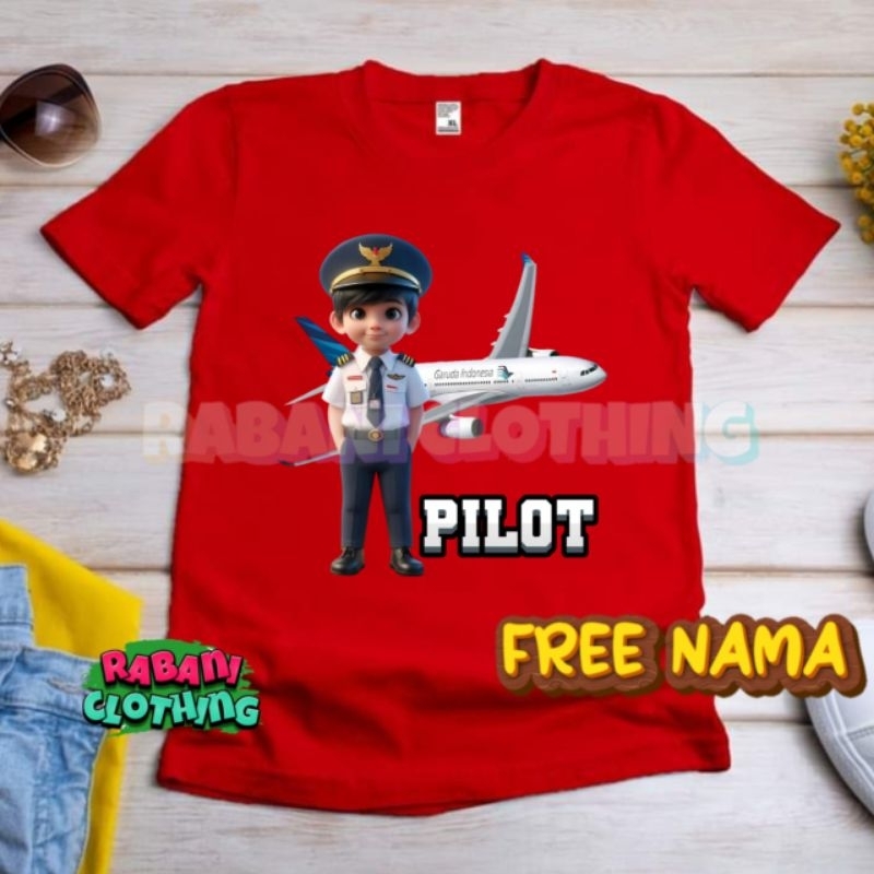 baju pilot kaos anak