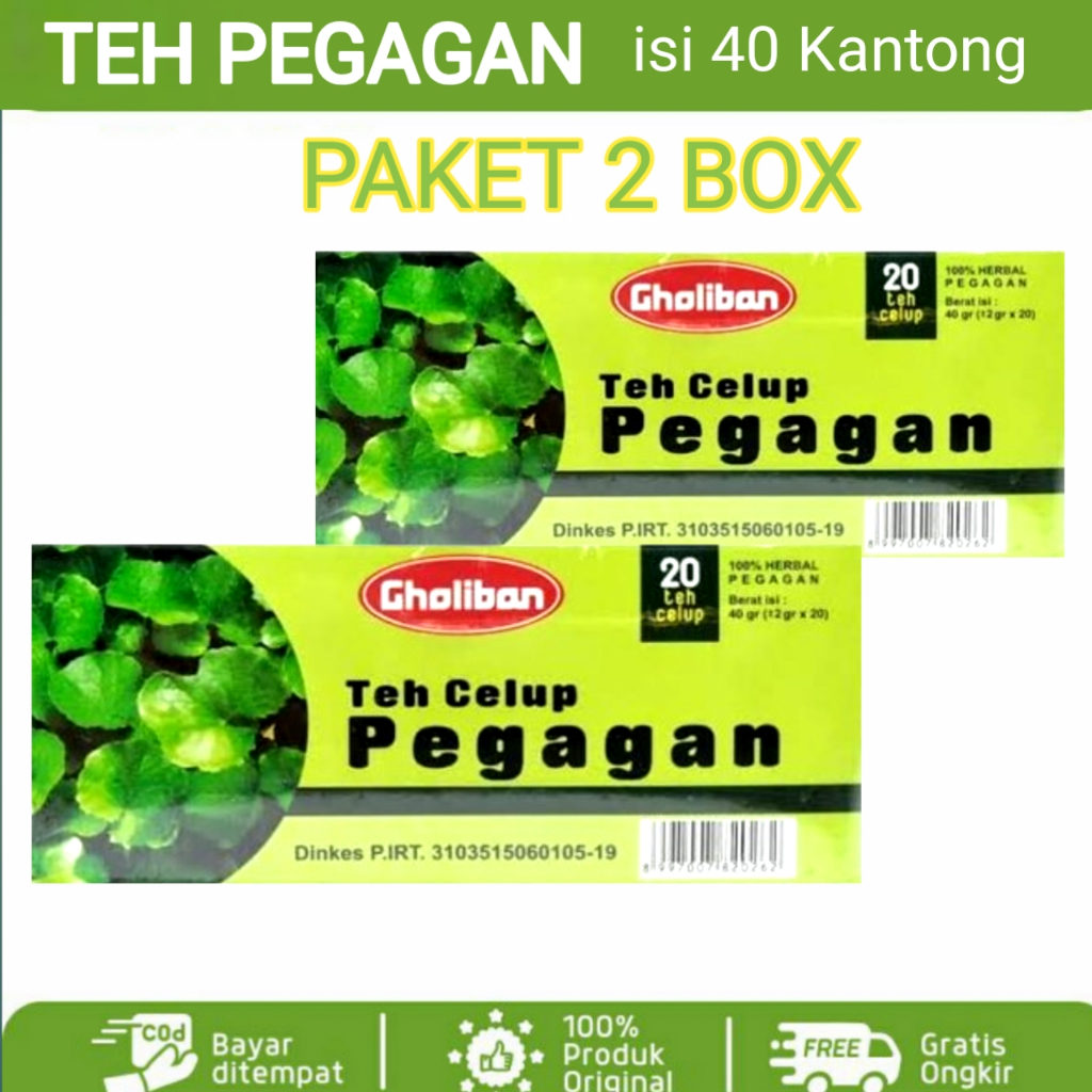 

[ PAKET 2 BOX ] Teh Celup Pegagan Gholiban