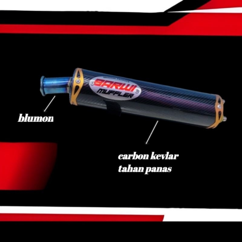 knalpot slincer ninja R RR SS carbon kevlar