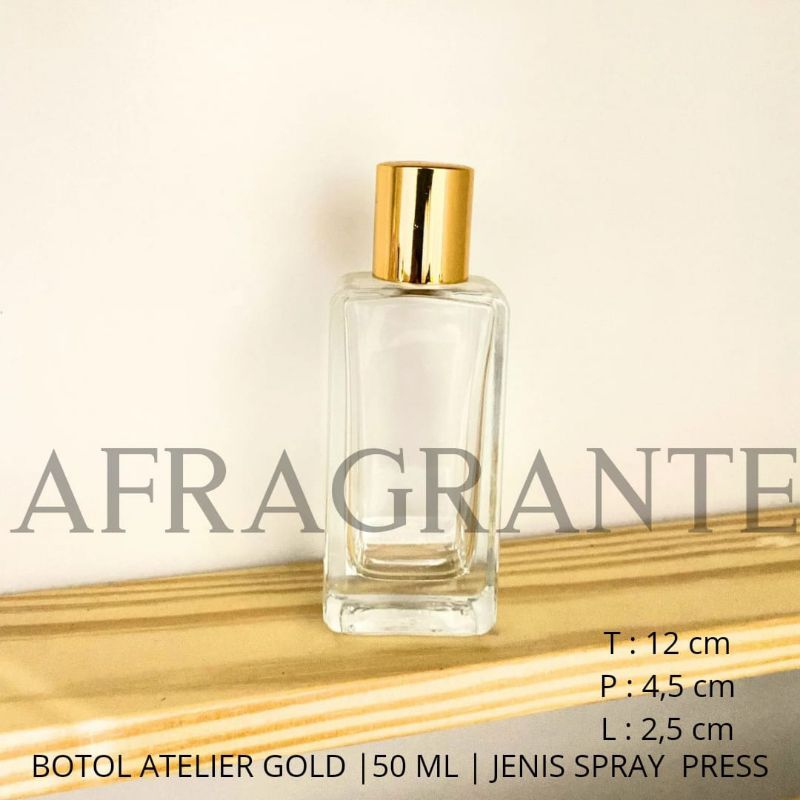 botol parfum atel*ir 50 ml gold press alat- botol parfum mewah - botol parfum 50 ml- botol parfum ko