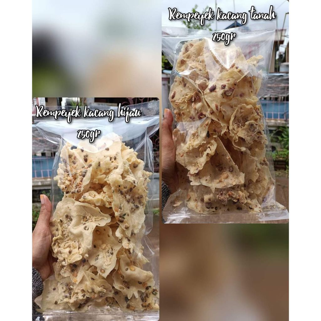 

Rempeyek Lempeyek Kacang Hijau Kacang Tanah 250 gr/Peyek Kacang Hijau Gurih/Peyek rempeyek Kacang Tamah Gurih Kriuk Terlaris