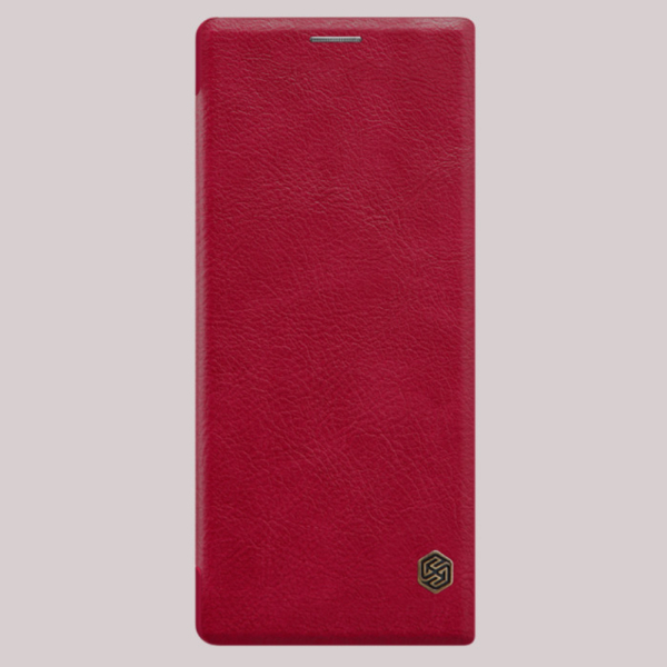 Promo SONY Xperia 10 Plus NILLKIN Qin Leather Flipcase Flip Case Original - Merah Murah