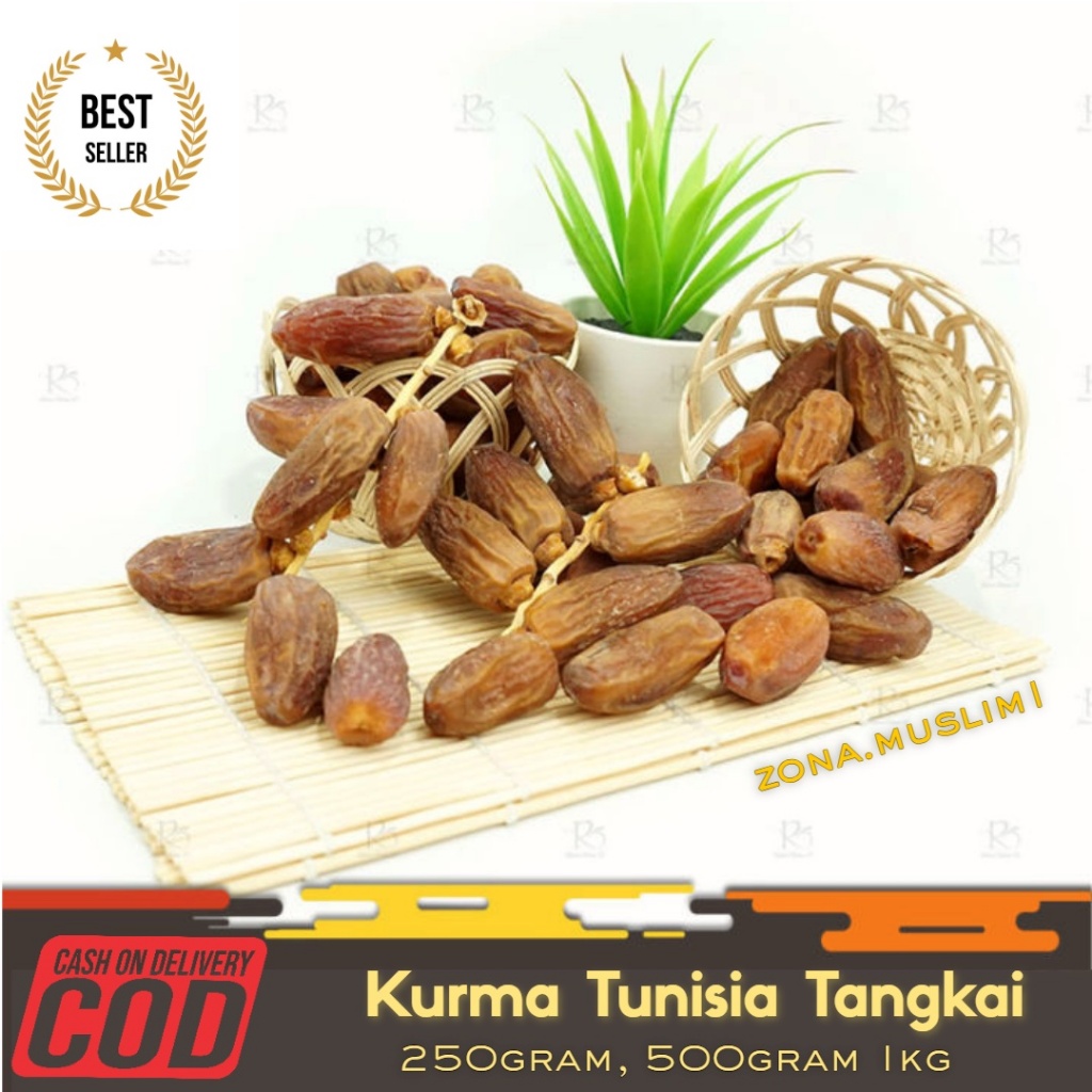 

Kurma Tunisia Tangkai Kemasan 250gram - 1Kg