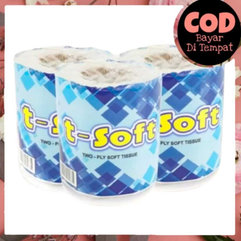T-SOFT CORE 75 GR 2 PLY TISSUE TOILET ROLL TISSUE ROLL TISSUE GULUNGAN TISU TOILET TISU GULUNGAN