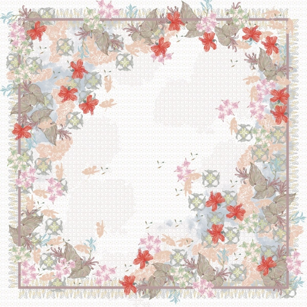 HIJAB SEGI EMPAT KANARA PESONA BUNGA SEPATU ELZATTA TERBARU