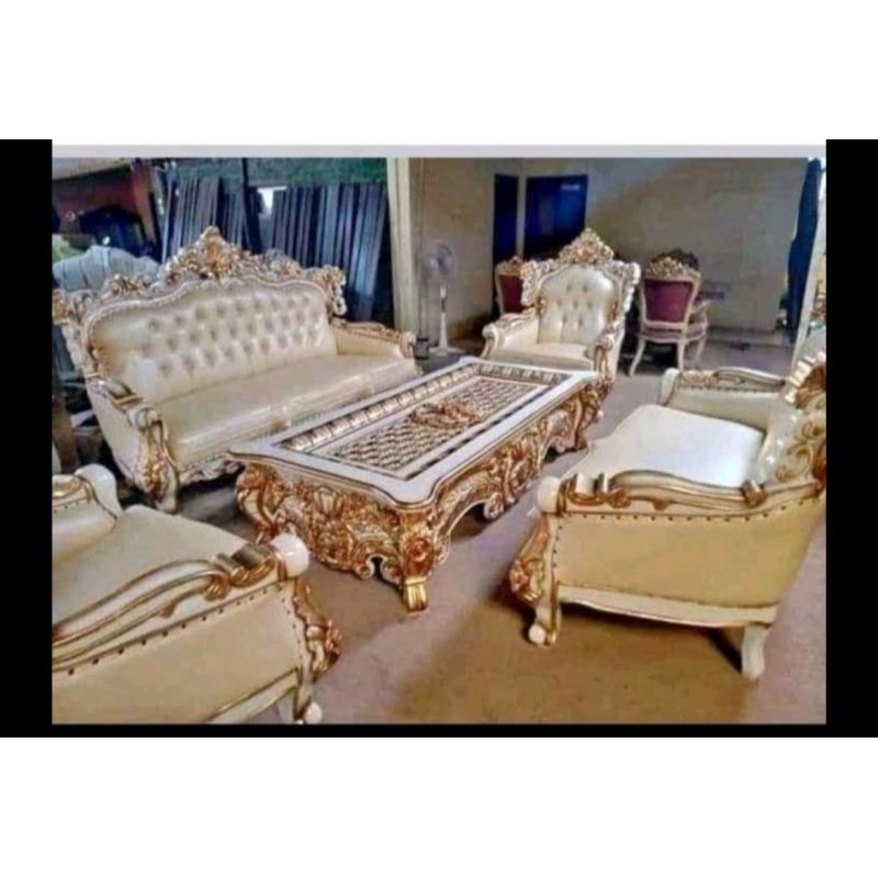 SOFA TAMU MEWAH UKIR JATI KLASIK KURSI TAMU JEPARA BARCELONA BELAGIO