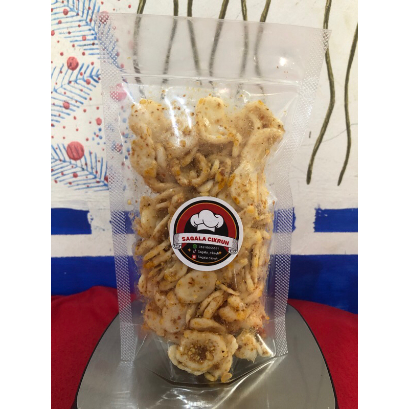 

kerupuk seblak kering bumbu kacang sedang 100g