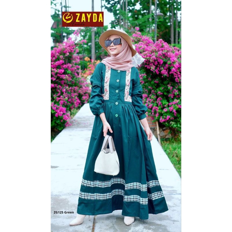 Zayda Gamis Handa 125 Green / gamis Zayda / Zayda Daily