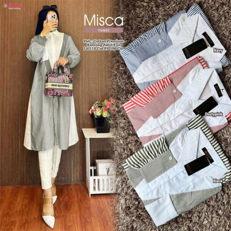 MISCA TUNIK LD 110 KATUN MOTIF KOMBINASI BY ALILA