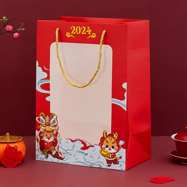 

CNY Dragon Paper Bag - Plastik Karton Imlek Naga CNY