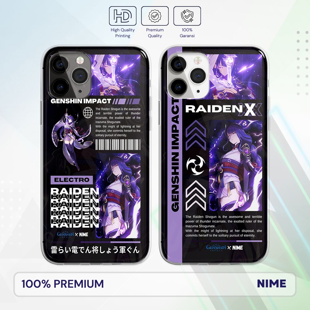 Nime Premium Case Genshin Impact - Raiden Shogun