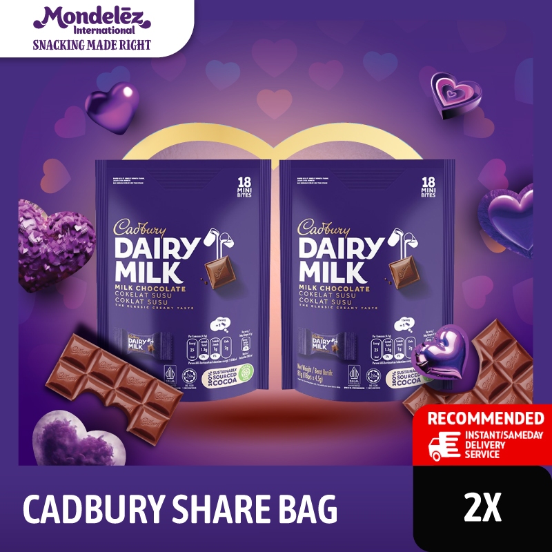 

Cadbury Dairy Milk Cokelat Sharebag Isi 18 x 2