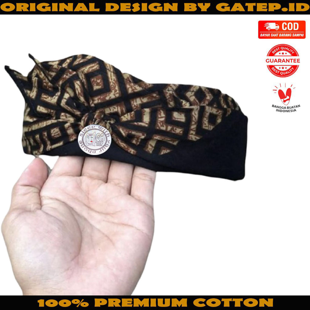 Udeng Bali Motif Batik Janggar Nayah Sibakan / Ikat Kepala Pria Udeng Bali / Blangkon Bali Keren / P