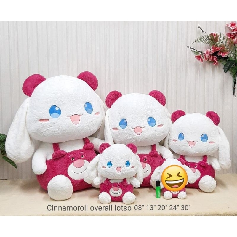 Boneka Cinnamonroll Kostum Lotso - Boneka Cinnamonroll Stroberry
