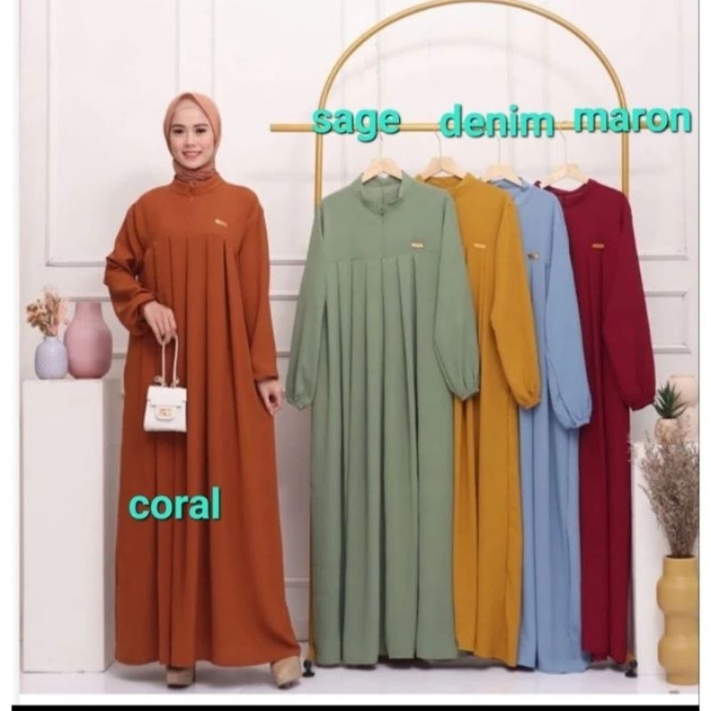 Gamis ukthi krincle airflow// Bahan jatuh dan adem