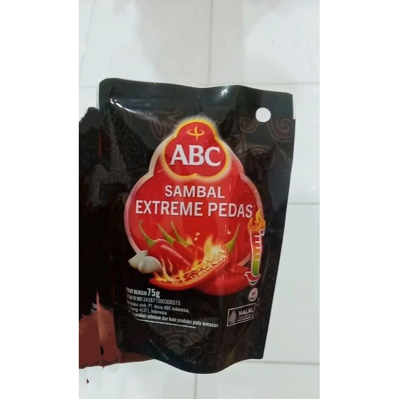 

ABC saus sambal EXTREME pedas 75 gram kemasan travel size
