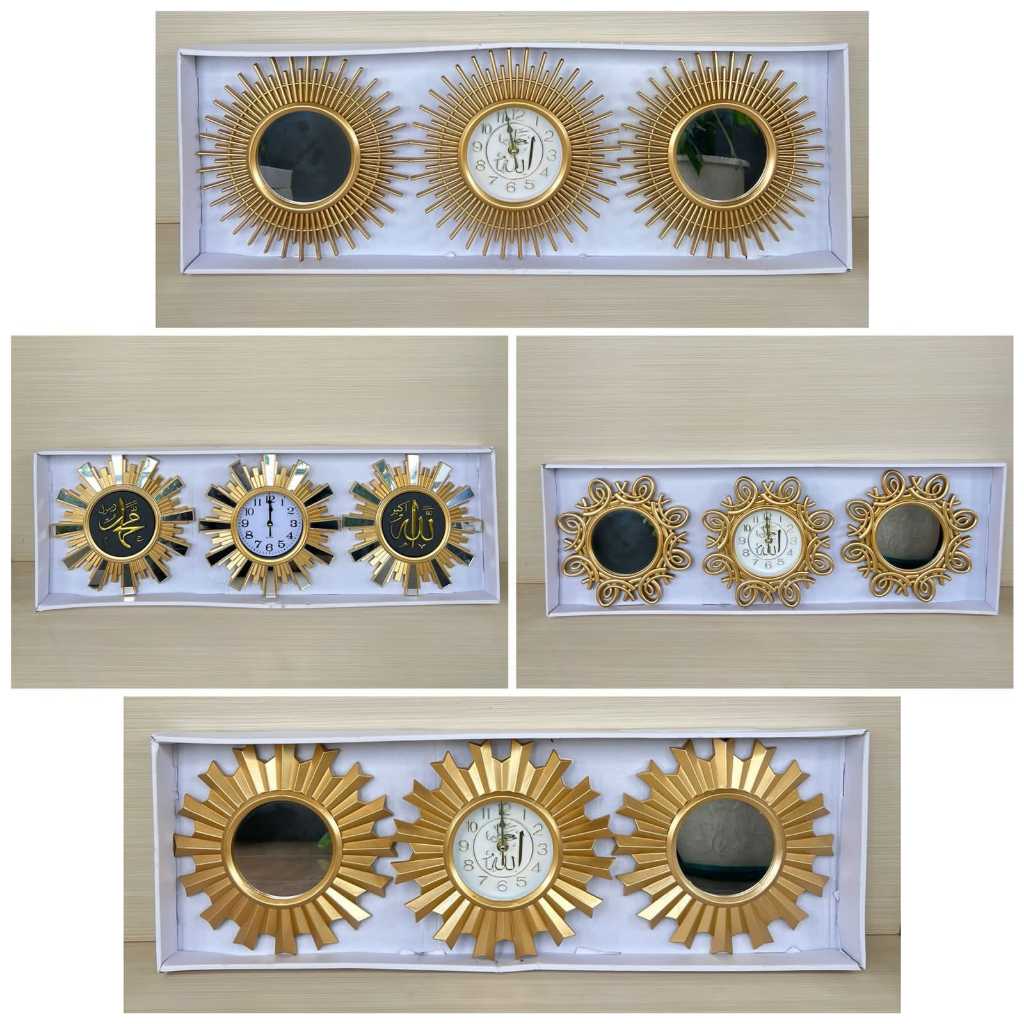 Jam Viral estetik Hiasan dinding kaca Dekorasi dinding mewah