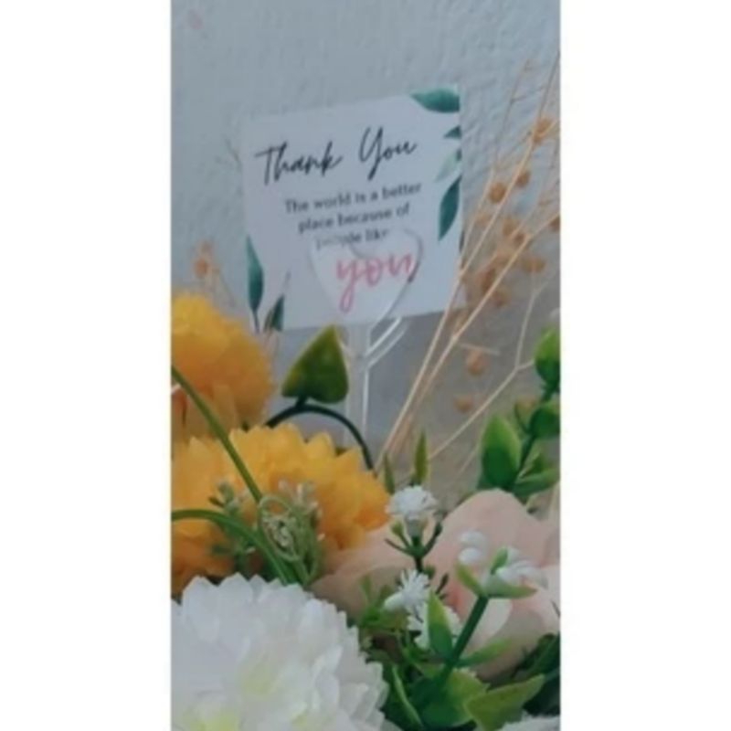 Stik dan Kartu Ucapan Buket