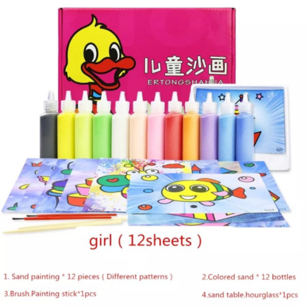 

DIY Edukasi Kreativitas COLOURING Mainan Jual - Muda Berkualitas AnaK Merah SAND Pasir Gambar Warna