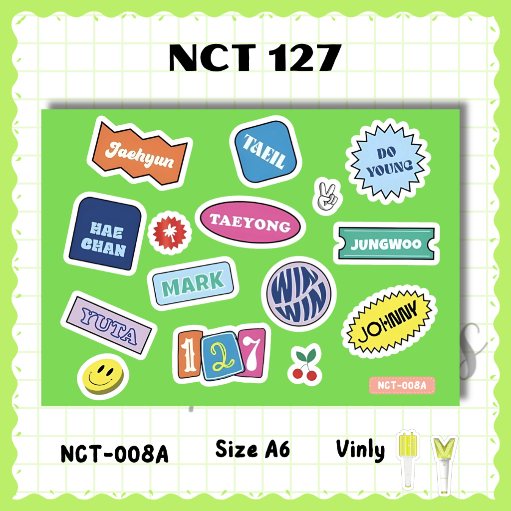 Stiker Nct Dream 127 WayV Wish Kpop Logo Nctzen Sijunie Aesthetic Lucu Sticker Set Nama Jurnaling Vi