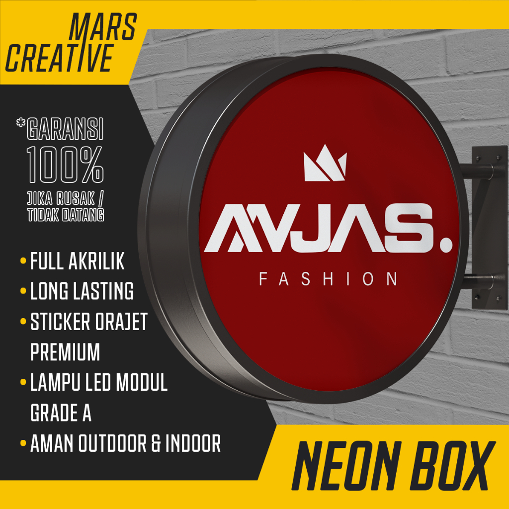 

Sticker Neonbox Diameter 60cm x 80cm 1 Sisi Free Design