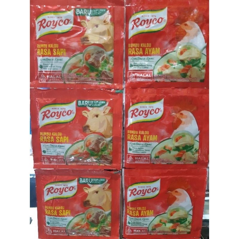 

Royco ayam dan sapi renceng isi 12