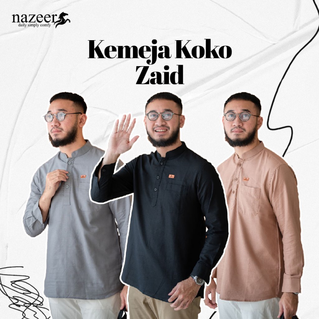 BAJU KOKO ZAID LENGAN PANJANG / KEMEJA KOKO PRIA DEWASA / KEMKO ZAID LENGAN PANJANG / KOKO KATUN RAM