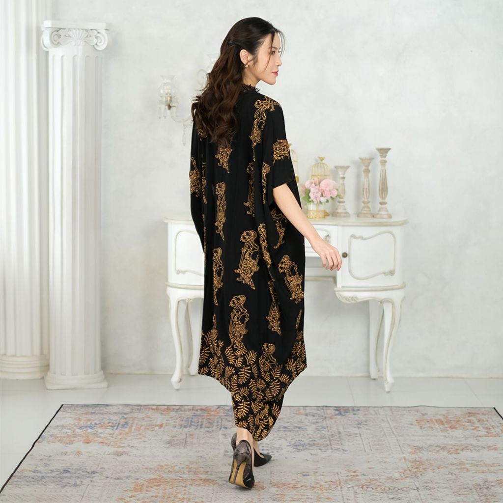 ANDIN Set Outer Lace dan Rok Lilit Batik Wayang