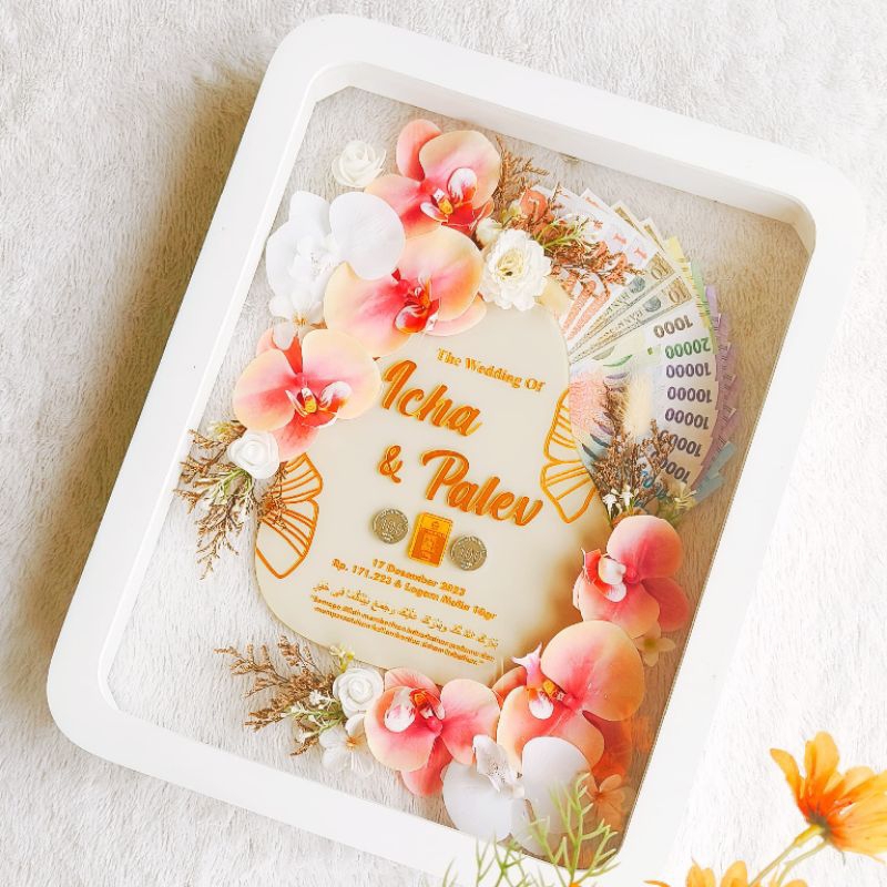 Mahar Pernikahan Akrilik Bingkai Mahar