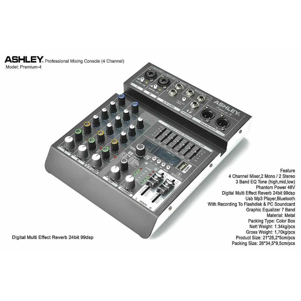 Mixer 4 Channel Ashley Premium 4