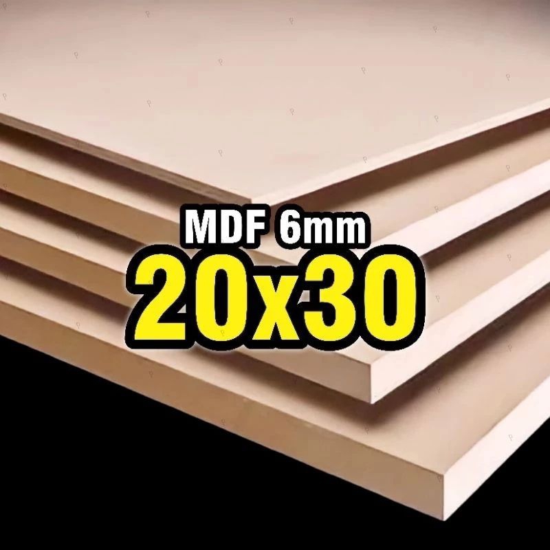PAPAN MDF 6mm ukuran 20x30 / Bahan papan kayu MDF /