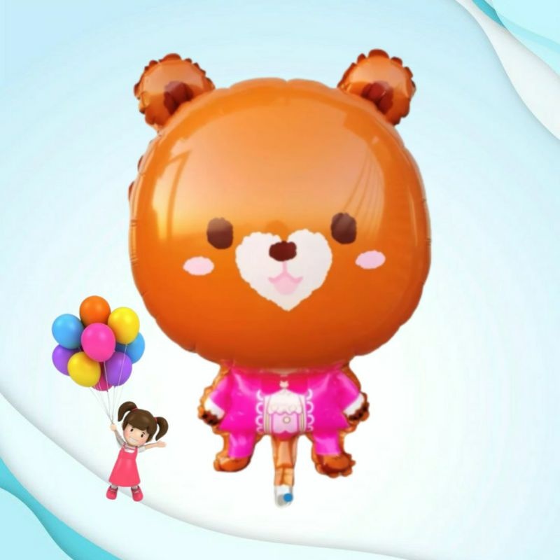 1pack= 50pcs BERUANG KECIL (BALON GAS/FOIL/TERBANG/KARAKTER)