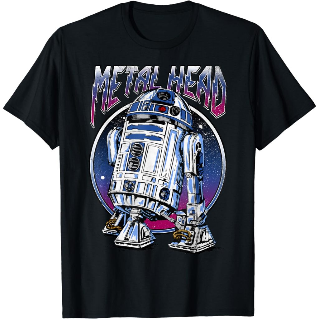Kaos Anak Star Wars R2D2 Metal Head Pakaian Fashion Baju Atasan Anak Laki Perempuan Cowok Cewek Dist