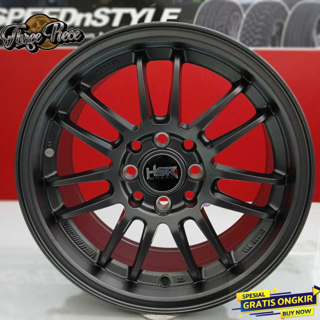 Velg hsr REVO ring 15 lebar 7 et 37 warna grey |agya, livina, brio, sigra, calya dll