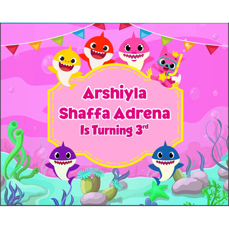 Backdrop Ulang tahun ukuran custom