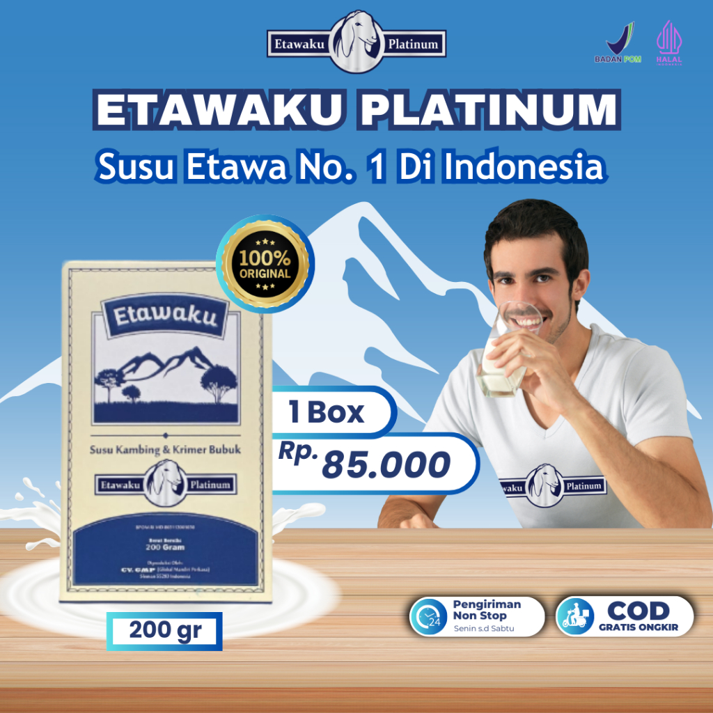 

Etawaku Platinum Paket 1 Box Susu Kambing Etawa