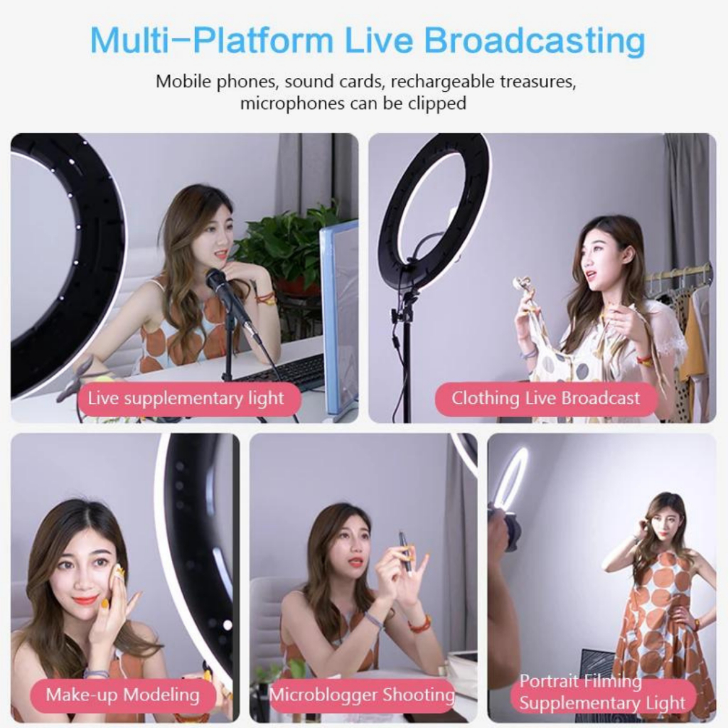 TERMURAH Besar 45CM XXL Ring Light3 HP Remote Dimmable Beauty ringlight Ring Vlogge ring light besar