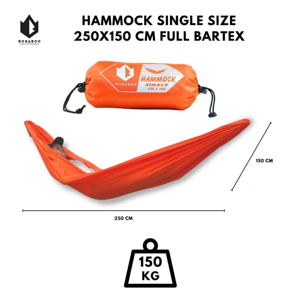 hammock Kuat 250 X 150 tebal kuat beban dan ringan - bogaboo hammock - ayunan - hammock ultralight -