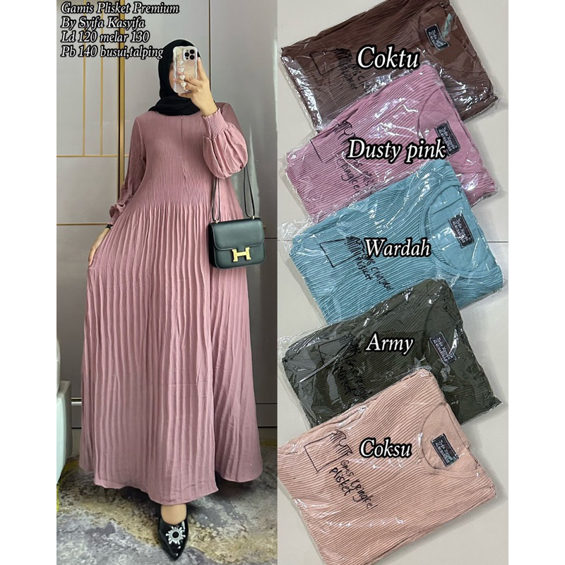 Gamis crinkle plisket by syifa kasyifa