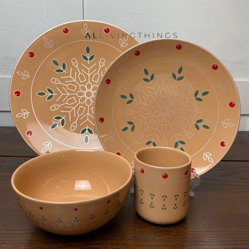 Anyelir Set | Hampers Piring Keramik | Piring Keramik