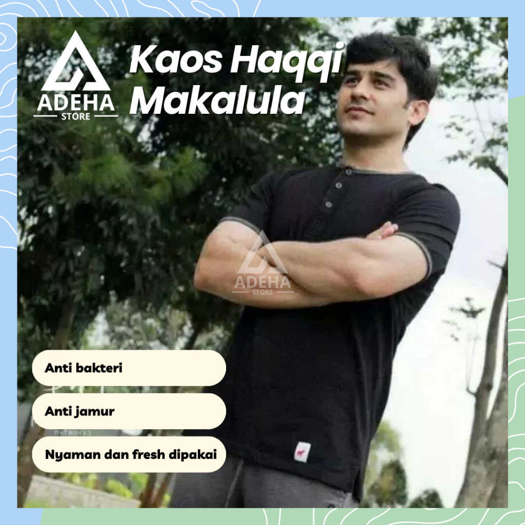 ADEHA - Kaos Anti Jamur | Kaos Anti Bakteri | Kaos Haqqi Makalula | Kaos Kesehatan Pria