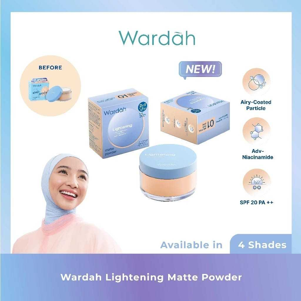 New Wardah Lightening Matte Powder - Bedak Tabur