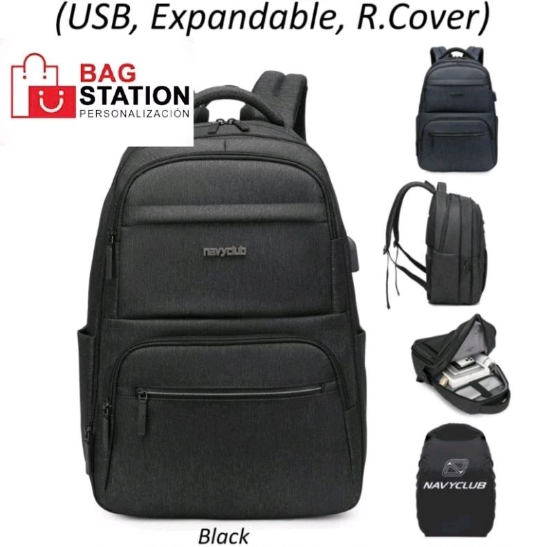 BACKPACK NAVY CLUB ORIGINAL TAS RANSEL LAPTOP PRIA WANITA TAS EXPANDABLE