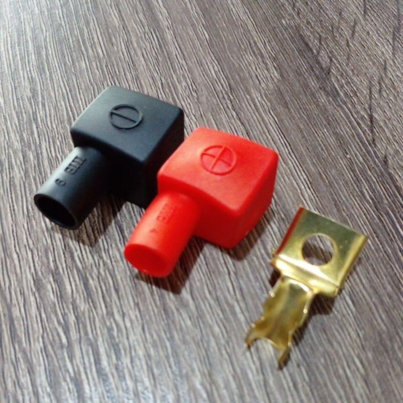 Skun aki kotak cover skun aki karet pelindung kepala aki