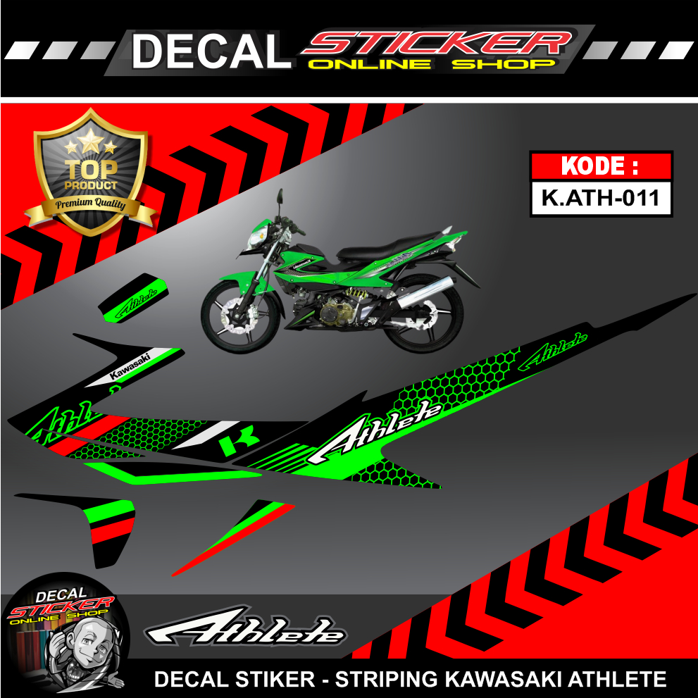 Stiker Striping Motor Athlete Desain Racing new
